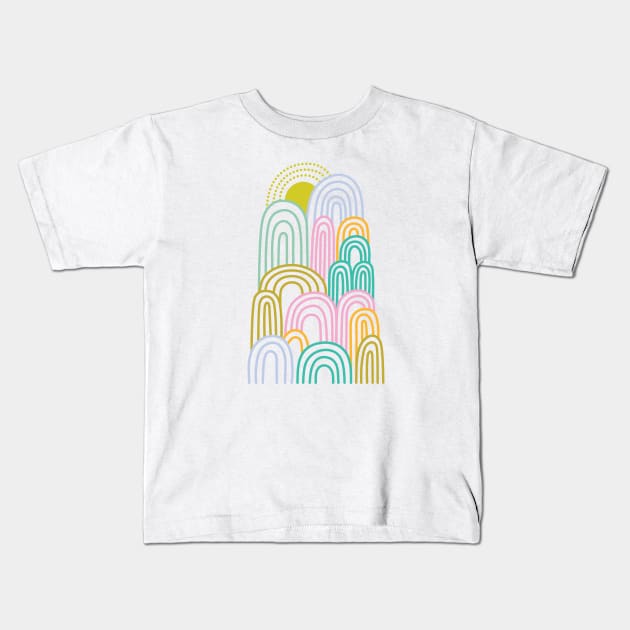 Rainbow empire Kids T-Shirt by Elizabeth Olwen